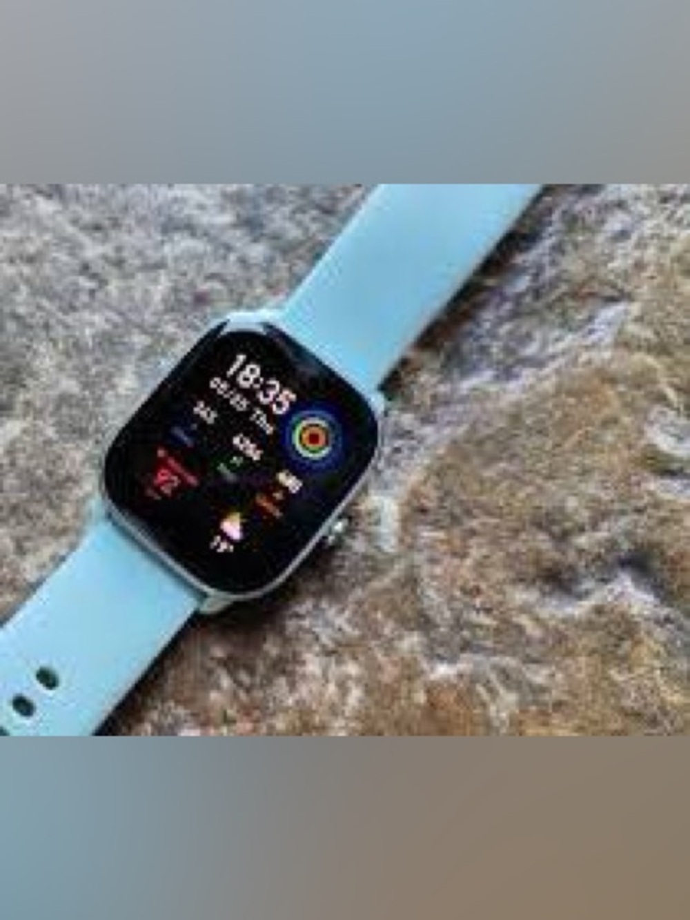 Amazfit GTS 4 Mini smartwatch in Mint Blue